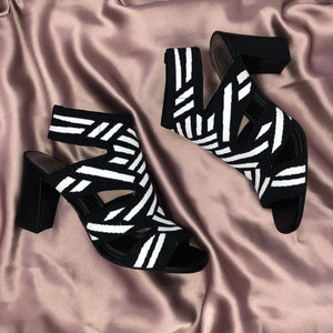 White and Black Sandals